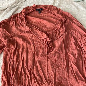 Kelly Renee 2X, Coral -rust colored blouse